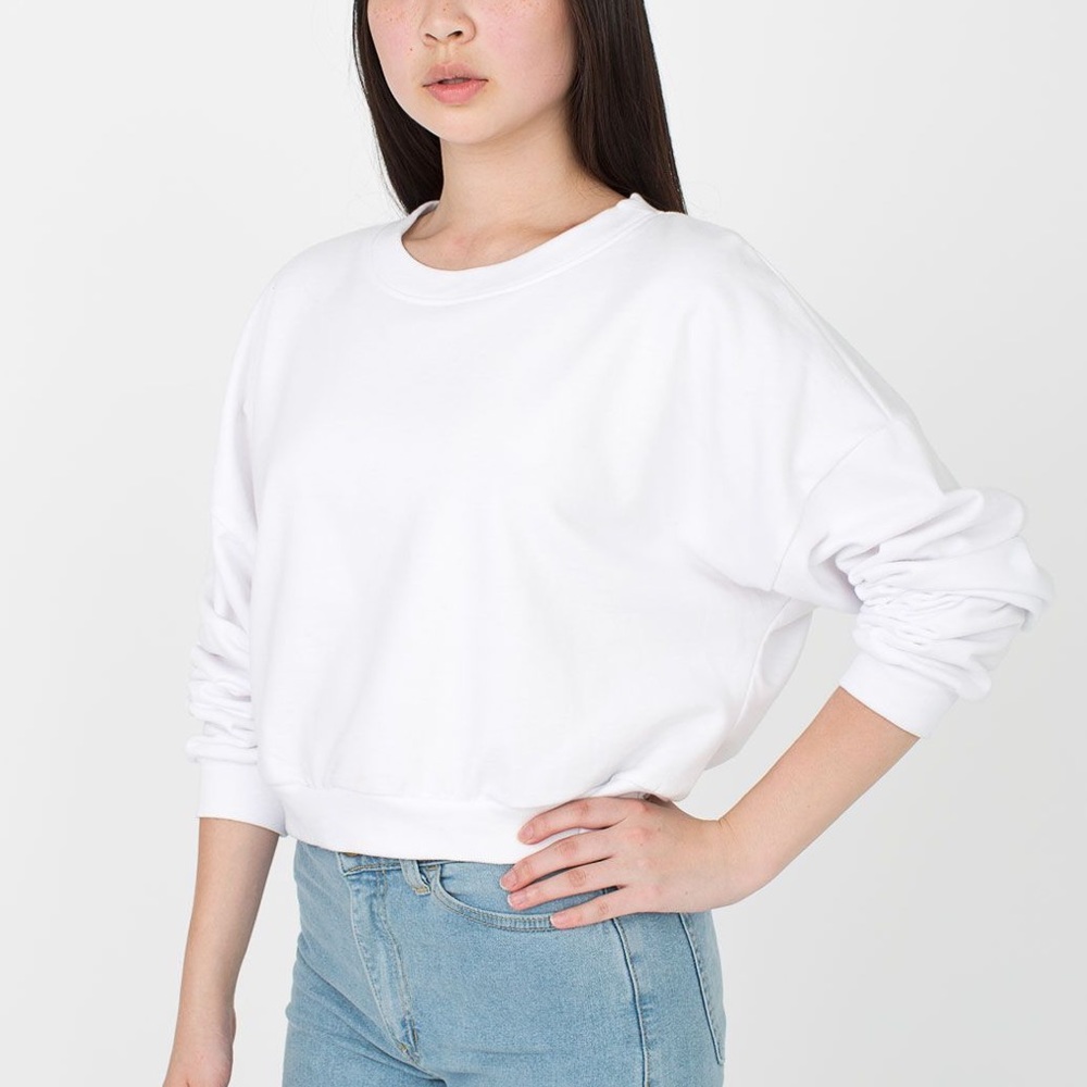 American Apparel California Fleece Crop Sweatshirt